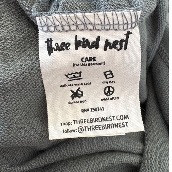 Three Bird Nest Layered Boho Coastal Cowgirl Flowy Ruffle Maxi Dress Gray S - Picture 7 of 8